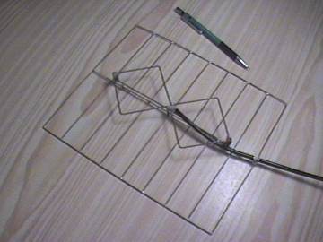 home made double biquad wifi antenna
